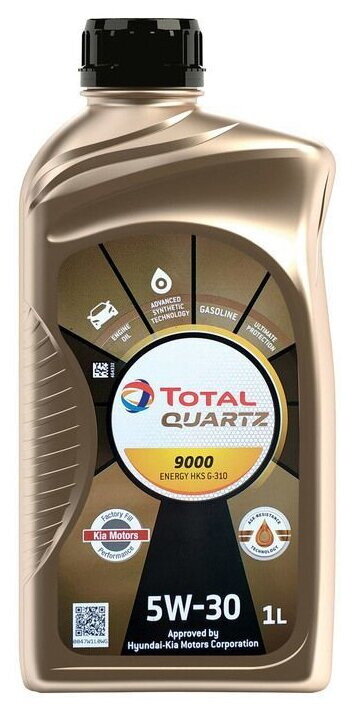 Моторное масло TOTAL Quartz 9000 ENERGY HKS G-310 5W-30 1л ...