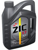 Моторное масло ZIC X7 5W-40 1л. синтетическое