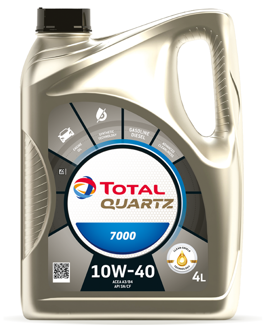 Моторное масло TOTAL Quartz 7000 10W-40 4л. полусинтетическое 