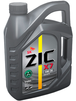 Моторное масло ZIC X7 5W-30 4л. синтетическое 