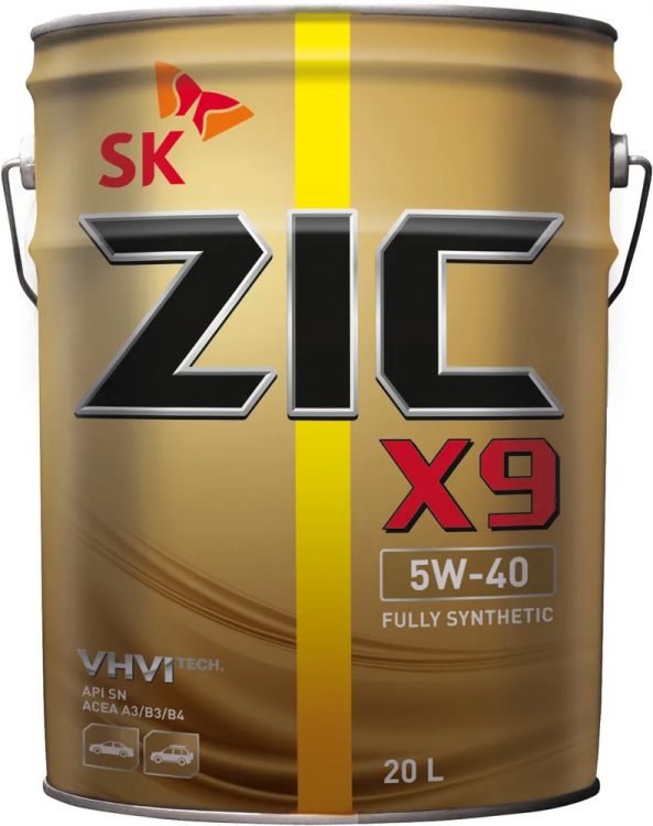 Моторное масло ZIC X9 5W-40 20л. синтетическое