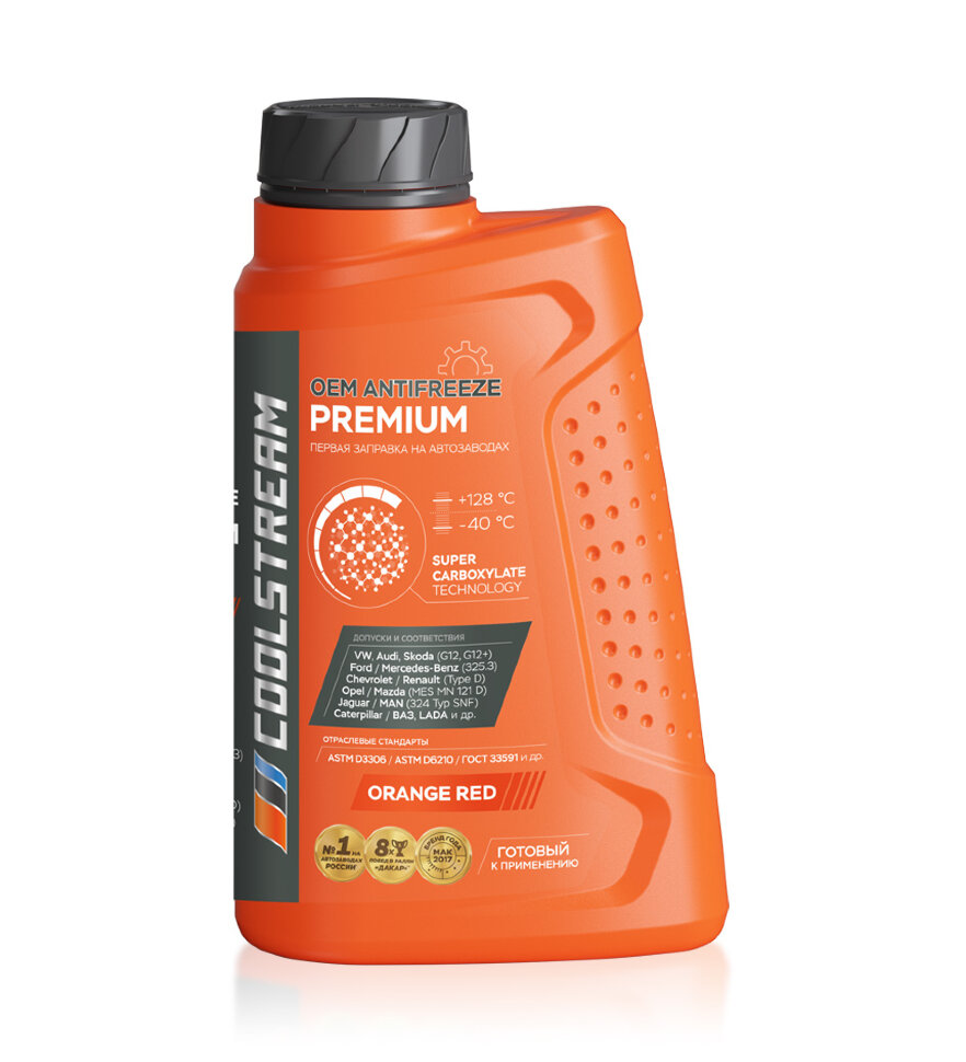 Антифриз CoolStream Premium, оранжевый, 1 кг  в е .
