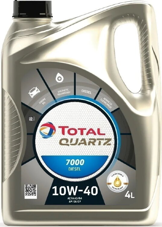 Моторное масло TOTAL Quartz 7000 DIESEL 10W-40 4л. полусинтетическое 