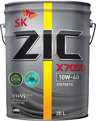Моторное масло ZIC X7000 CK-4 10W-40 20л. синтетическое 